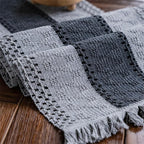 Macrame Table Runner Grey Boho Table Runners by AlynsehomCreateaBetterLife
