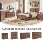 ACCOHOHO Farmhouse Nightstands Set of 2, 22 Inch Wide End Table - Image 4