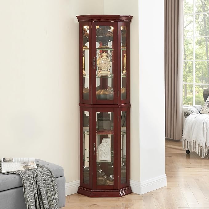 Glass Corner Display Cabinet - Image 3