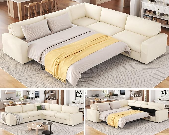 AMERLIFE 106" Oversized Sofa Bed, Sectional Sleeper Sofa by AMERLIFE