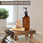 EOSAHR Farmhouse Wooden Riser for Display : Decorative Pedestal Stand for - Image 2