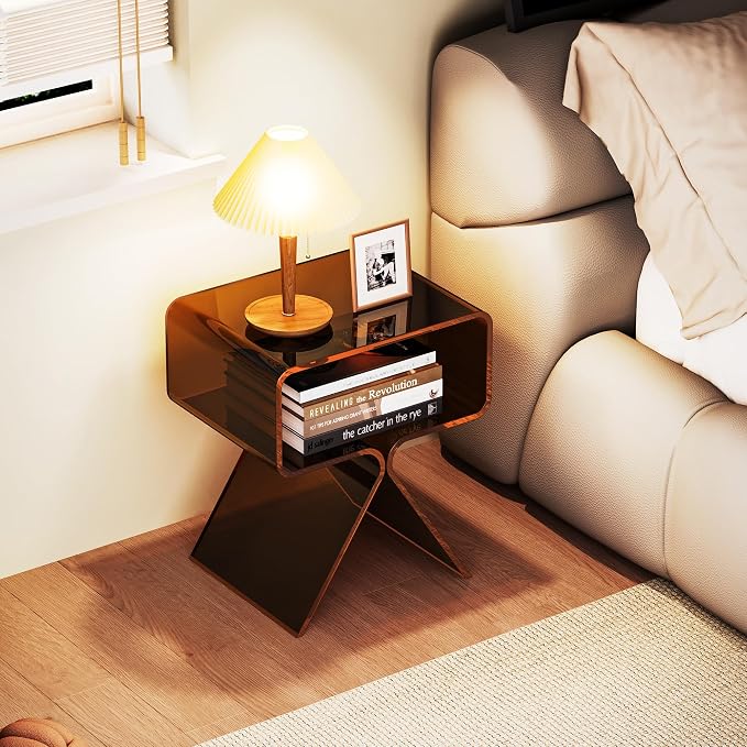 Acrylic Nightstand Side Table Modern Design Clear Home Decor Display End Table - Image 8