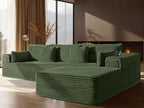 108" Cloud Sectional Couch, Comfort L Shaped Boneless Couch by VYUXWO