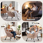 MBOOYOME Lazy Chair, Modern Soft Reading Chair Accent Contemporary Sofa Chair - Image 5