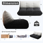 WHGBJA Bean Bag Chairs for Adults, Memory Foam Couch Loveseat Sofa Chair - Image 2