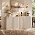 SICOTAS Buffet Cabinet with Storage 103.8" Sideboard Accent Modern Credenza - Image 7