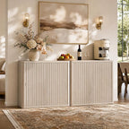 SICOTAS Buffet Cabinet with Storage 34.6" Sideboard Accent Modern Credenza with - Image 4