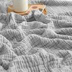 EMME Muslin Blankets for Adults Grey Small Blanket 40" x 50" | Throw Blanket by EMME