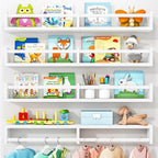 Fixwal Nursery Book Shelves, 32 Inch Floating Bookshelves by Fixwal