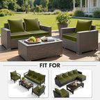 MIULEE Dark Green Outdoor Seat Cushion 24x24 Inch Waterproof & 3 Year Fade - Image 5