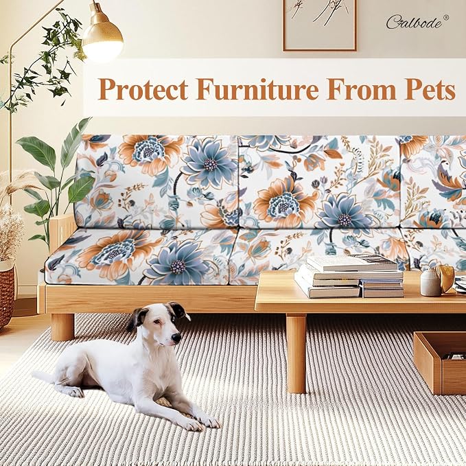 CALBODE 12Pcs High Elastic Digitally Printed Sofa Seat Cushion Cover - Image 5