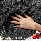 Ophanie 7x9 Black Rugs for Living Room, LargeFluffy Shag Fuzzy Plush Soft - Image 2