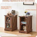 Joaxswe Narrow Night Stand Set 2, Farmhouse Side End Table - Image 5