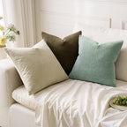 MIULEE Coffee Chenille Couch Throw Pillow Covers, 18x18 | Set of 2, Soft - Image 5