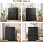 Jocoevol Black 5 Drawer Dresser - Image 9