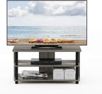 Furinno Sully 3-Tier Stand for TV up to 40, French Oak Grey/Black - Image 5