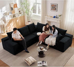 Sectional Cloud Couch for Living Room, Modular Floor Deep-Seat Sofa, Big Comfy by Lakifun