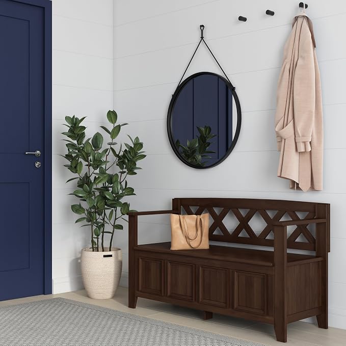 SIMPLIHOME Amherst Entryway Storage Bench - Image 2