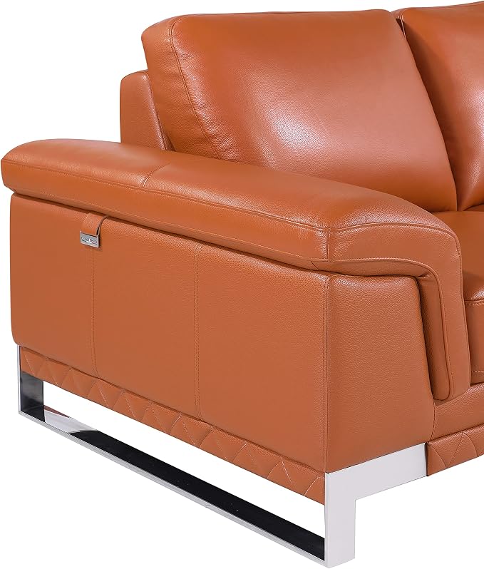 Blackjack Furniture Weston Collection Italian Leather Living Room Chair - Image 7