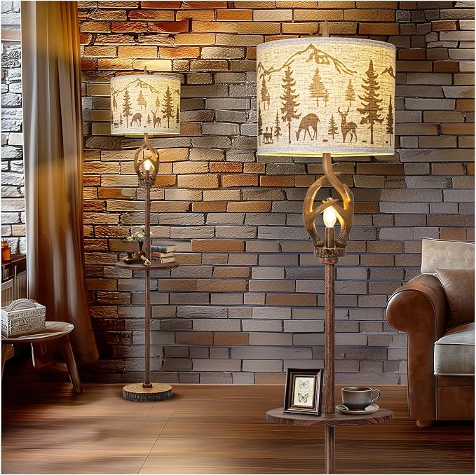 Vintage Deer Antlers Floor Lamps by SCENEKOY