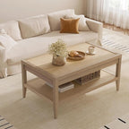 SICOTAS Rattan Coffee Table for Living Room - Image 2