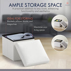 Ornavo Home Small Storage Ottoman, - Image 3