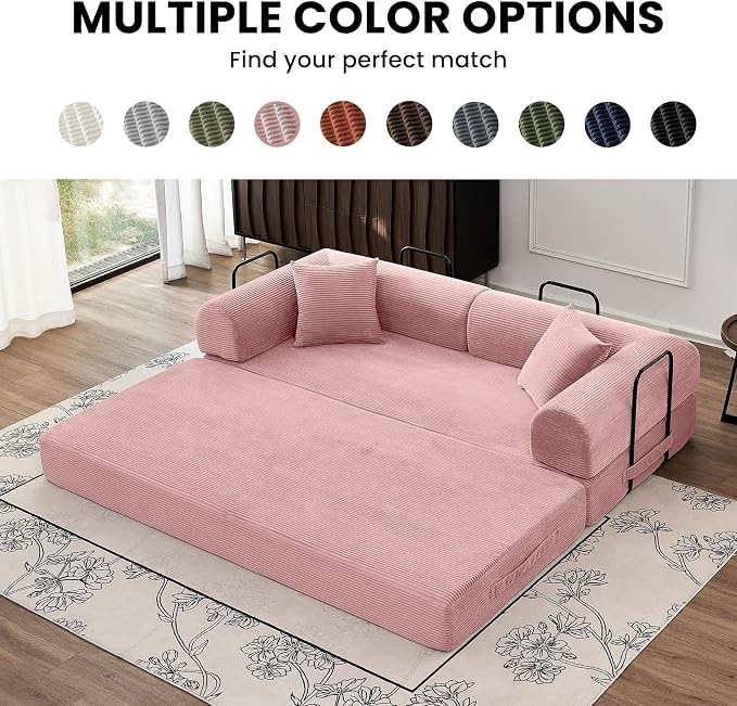 79'' Convertible Couch Bed, Folding Sleeper Sofa - Image 8