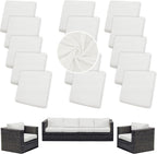 Outdoor Cushion Covers Set, Replacement by SUKAIKEQA