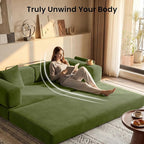 78.8" Convertible Sofa Bed, Corduroy Futon Couch - Image 5