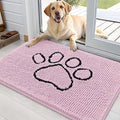 OLANLY Dog Door Mat for Muddy Paws 36x24, Paw Print Design Chenille Mud Mat | by OLANLY