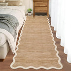 GarveeHome Scalloped Washable Runner Rug 2'6'' x 10' Non Slip Kitchen Rugs | - Image 2