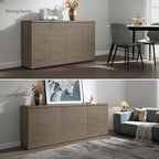 SICOTAS Buffet Cabinet with Storage Accent Sideboard Modern Credenza with Doors - Image 6