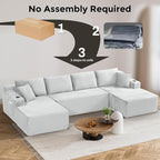 133" Oversized Cloud Boneless Sofa Couch - Image 6