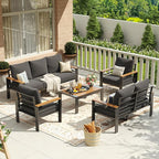 Aoxun Aluminum Patio Furniture Set 7 Seats, Oversized Outdoor Sectional - Image 4