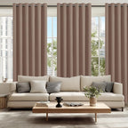 Blackout Curtains for Bedroom, Cappuccino, 70 x 84 Inches, 2 Panels | Thermal - Image 6