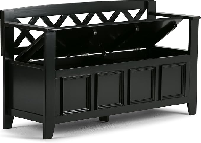SIMPLIHOME Amherst Entryway Storage Bench - Image 4