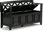 SIMPLIHOME Amherst Entryway Storage Bench - Image 4