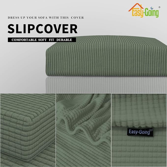 Easy-Going Stretch 1 Piece Loveseat Couch Cushion Cover - Image 6