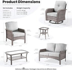 ovios 7-Piece Patio Furniture Set, Outdoor Wicker Sofa - Image 9