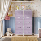 WLIVE Fabric Dresser, 5-Drawer Tall Dressers - Image 8