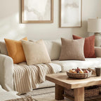 MIULEE Fall Corduroy Decorative Throw Pillow Covers Terracotta 18x18 | Set of 4 - Image 3