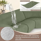 ALIECOM 100% Waterproof Recliner Sectional Couch Covers L Shape Stretch Corner - Image 4