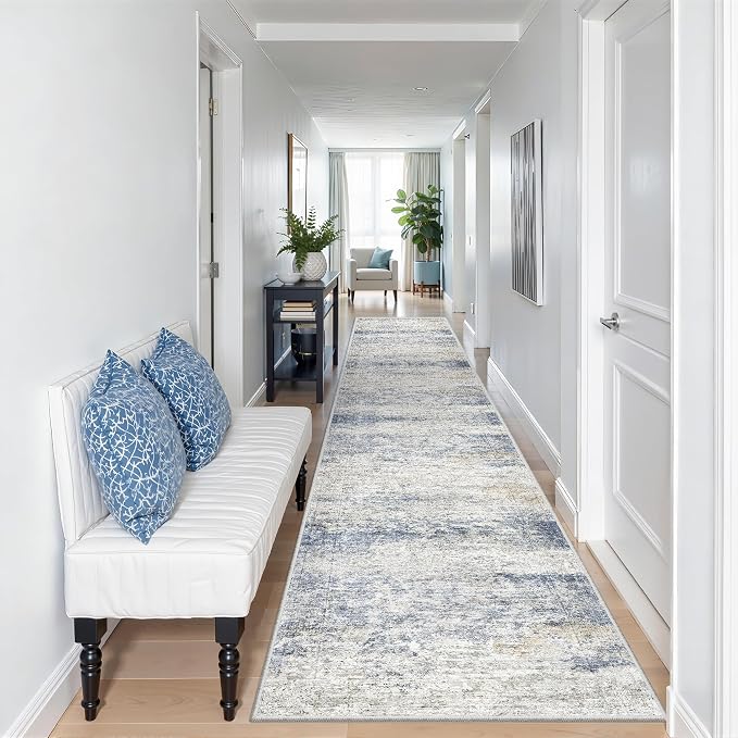 2x12 Runner Rug Non Slip, Washable Hallway Runner Rug, Laundry Room, Soft by Restydon