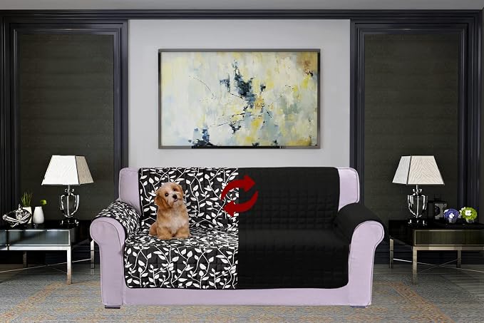 Elegant Comfort Quilted Furniture Protectors Solid and Printed Design - Image 2