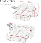 hansones ​66" Multi-Functional Pull-Out Sofa Bed - Image 2