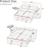 Auvsoce 65" 3-in-1 Pull-Out Convertible Sofa Bed - Image 2