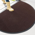 OLANLY Half Circle Front Door Mat 47x32, Waterproof Heavy-Duty Doormat | Brown by OLANLY
