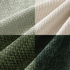MIULEE Soft Decorative Chenille Pillow Covers Green 20x20 Pack of 4 | Nordic - Image 2