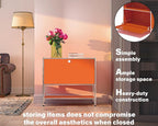 Metal Sidetable with Flap Door, 27.5" Height - Image 5