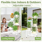 iDavosic.ly Plant Stand Indoor Outdoor, 5 Tier Corner Metal Flower Display - Image 6